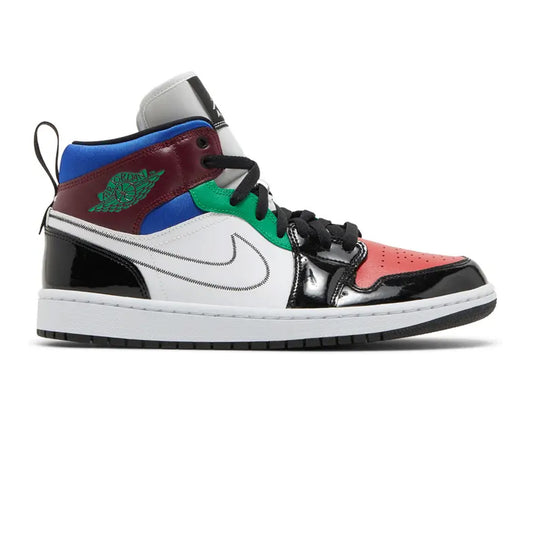 Air-Jordan-1-Mid-W-SE-‘Black-White-Multi-Color’-side