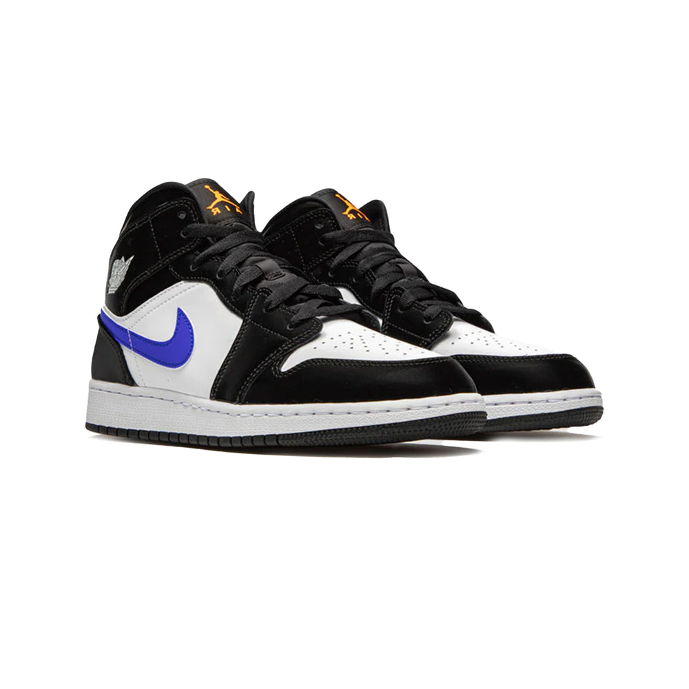 Air-Jordan-1-Mid-‘Racer-Blue’-GS-ƒront-side