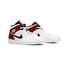 Air-Jordan-1-Mid-‘White-Black-Gym-Red’-(2019)-front-side