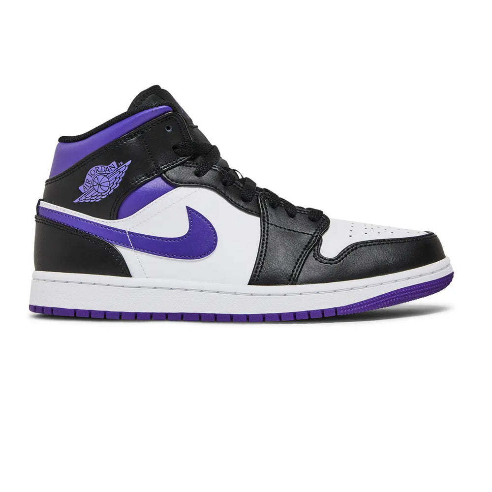 Air-Jordan-1-Mid-‘White-Black-Purple’-(2022)-side