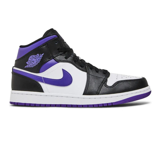 Air-Jordan-1-Mid-‘White-Black-Purple’-(2022)-side
