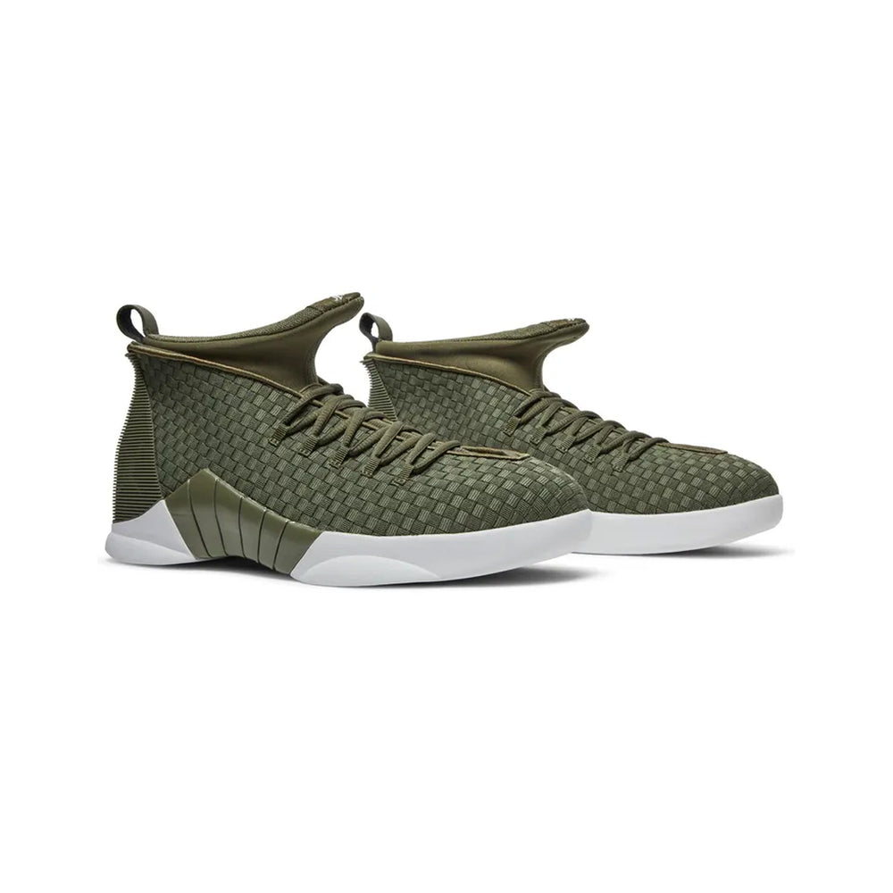 Air-Jordan-15-x-PSNY-‘Woven-Olive’-front-side