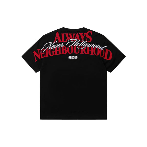 Geedup Always Neighbourhood Tee 'Black / Red' (2026)