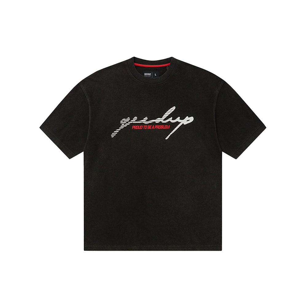 Geedup-Proud-To-Be-A-Problem-Nascar-T-Shirt-Black-Red-2024-front