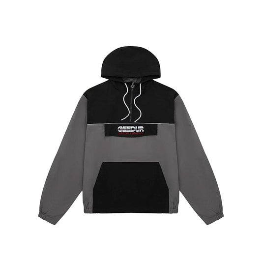 Geedup-Sportsman-QTR-ZIP-Anorak-‘Black-/-Grey’-1