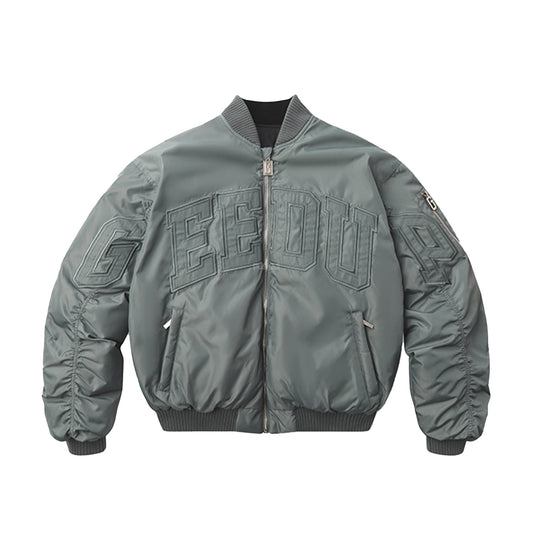 Geedup-Team-Logo-Handstyle-Reversible-Bomber-‘Grey-/-Black’-(2025)-1