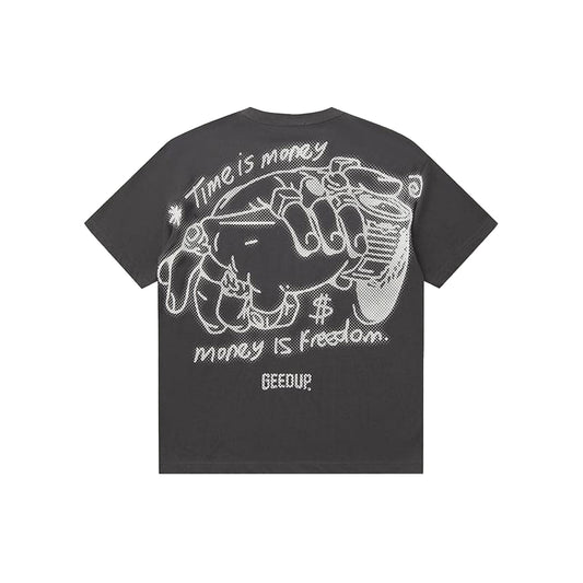 Geedup-Time-Is-Money-T-Shirt-‘Charcoal-/-White’-(2025)-2