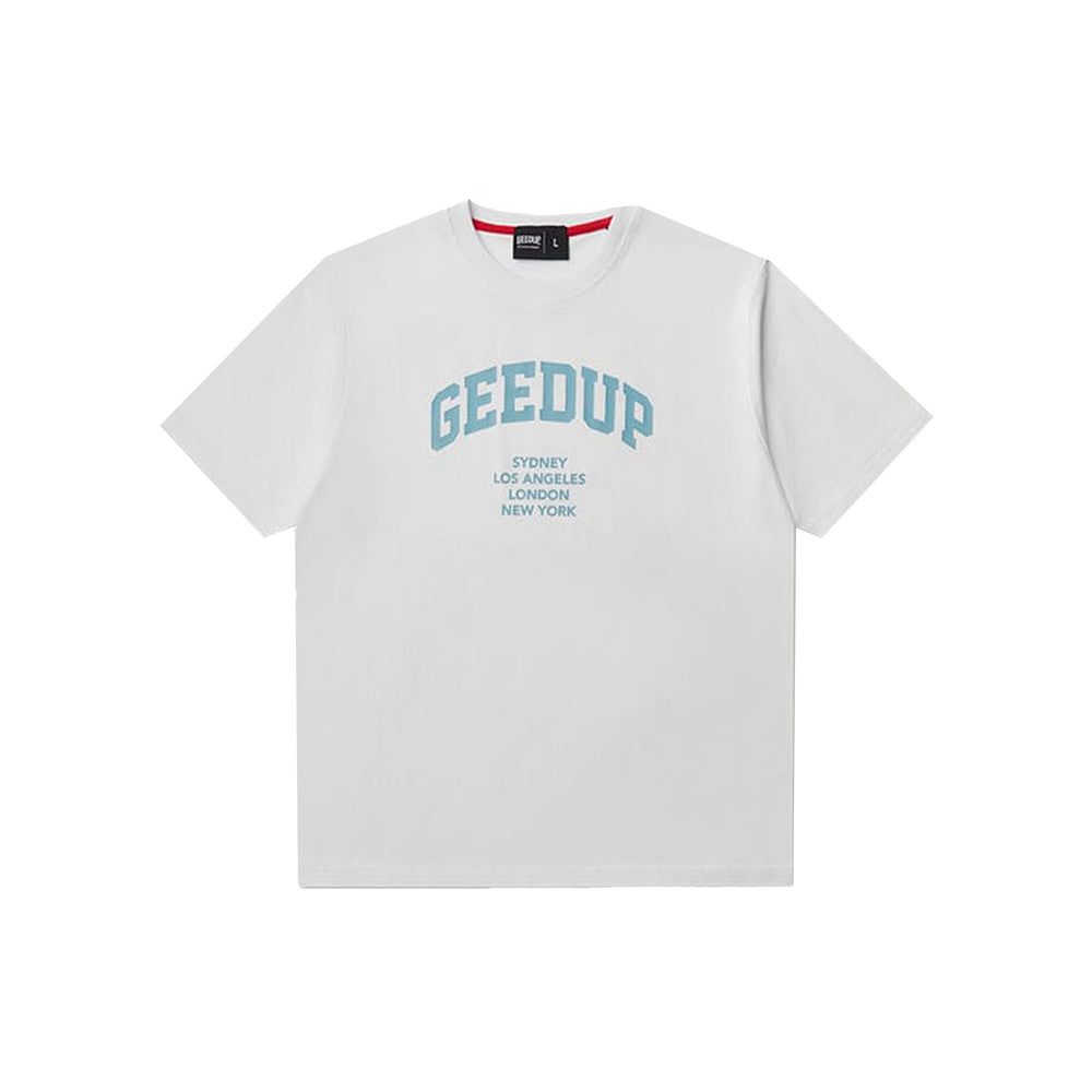 Geedup-x-Arrdee-Cities-T-Shirt-‘White-/-Teal’-1
