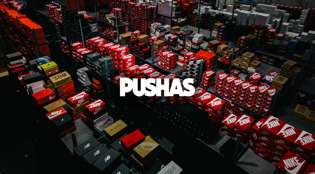 PUSHAS authentication facility where every sneaker is authenticated by hand before dispatch