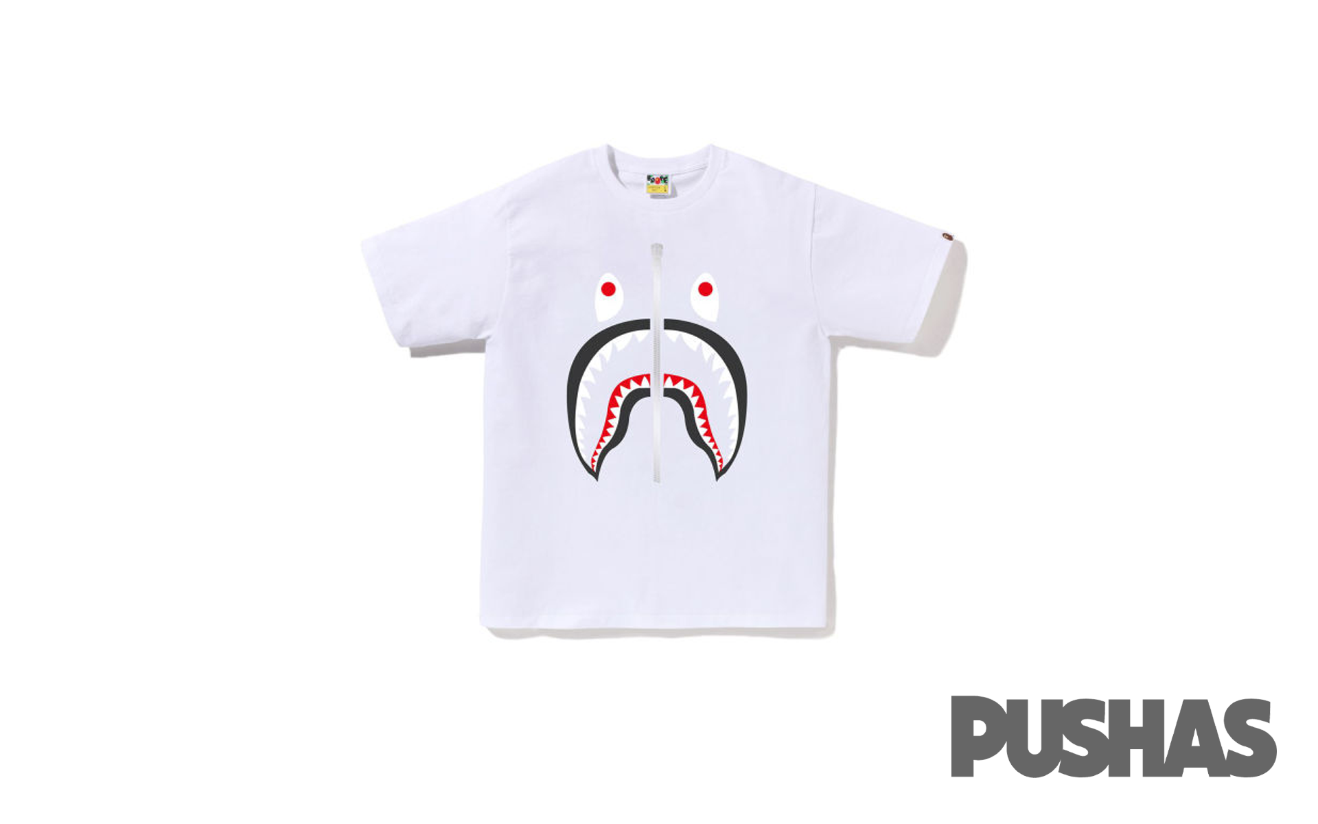 Bape-Shark-Tee-White