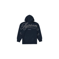 Supreme Rhinestone Script Hooded Sweatshirt 'Navy' (2019)