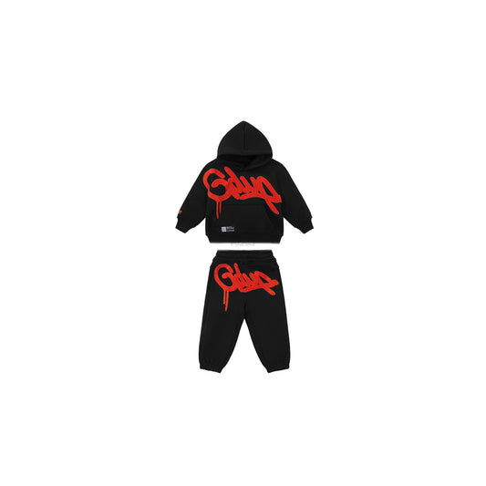 Geedup Handstyle Kids Tracksuit 'Black Burnt Orange' (2023)