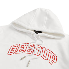 Geedup Team Logo Hoodie 'White/Red'