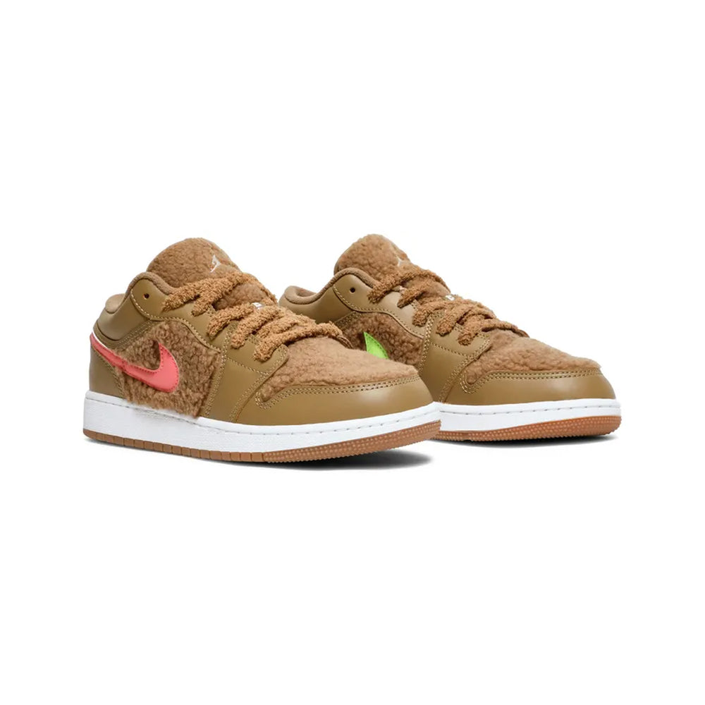 Air-Jordan-1-Low-Utility-‘Teddy-Bear’-GS-(2021)-front-side