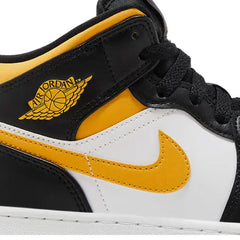 Air-Jordan-1-Mid-‘Pollen-Black’-GS-side-close-up