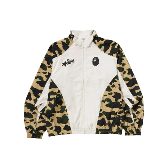 BAPE 1st Camo Stand Collar Track Jacket 'Yellow'