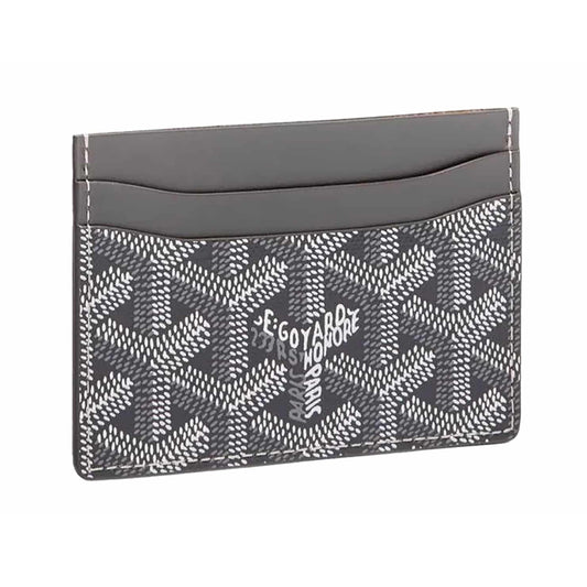 GOYARD-Saint-Sulpice-Card-Wallet-'Grey'-front-side