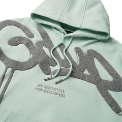 Geedup-Handstyle-Hoodie-'Teal-/--Grey'(2025)-front-close-up