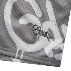 Geedup-Handstyle-Mesh-Shorts-'Grey'(2025)-front-close-up