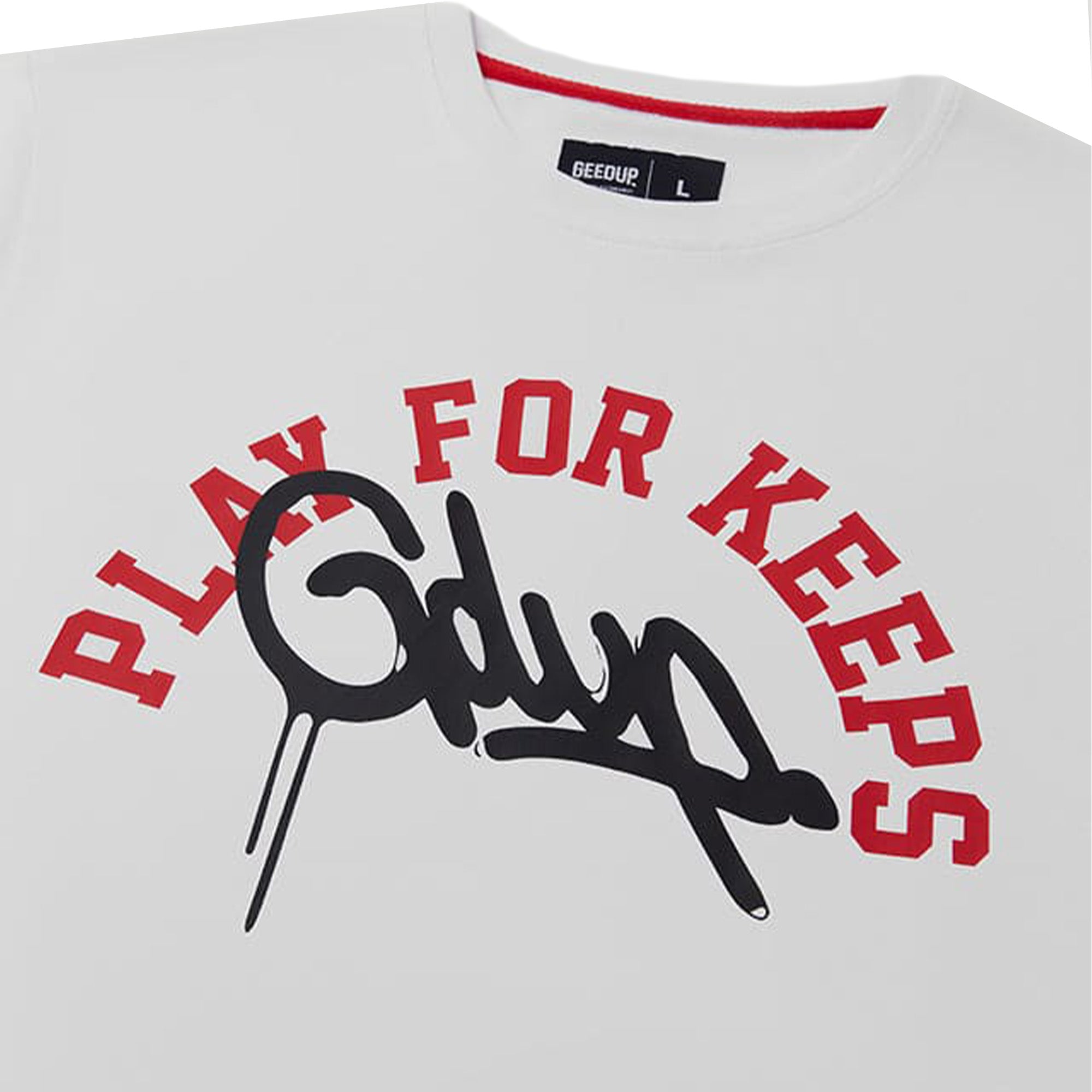 Geedup-Handstyle-Play-For-Keeps-T-Shirt-'White'-(2024)-close-up