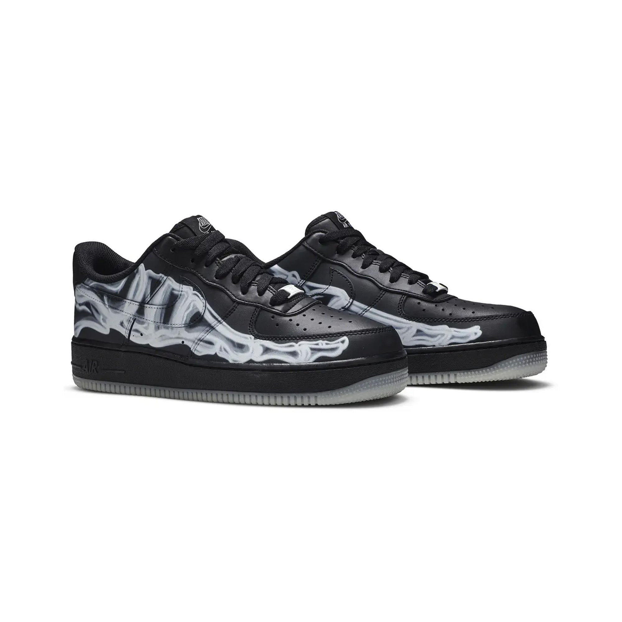 Nike-Air-Force-1-Low-Black-Skeleton-Halloween-(2019)-front-side