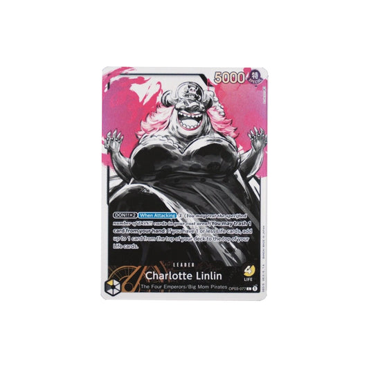 One Piece Card Game Japanese OP03-Pillars of Strength #OP03-077 Charlotte Linlin Leader Alternate Art (2023)