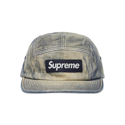 Supreme-Washed-Chino-Twill-Camp-Cap-'Dirty-Indigo'-(2024)-front