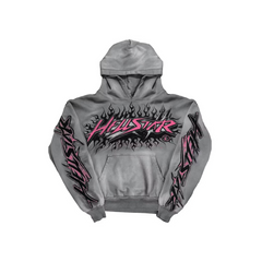 HELLSTAR Future Flame Hoodie 'Grey' (Overseas Exclusive 2024)