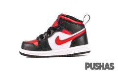 Air Jordan 1 Mid 'Black Fire Red' TD (2022)